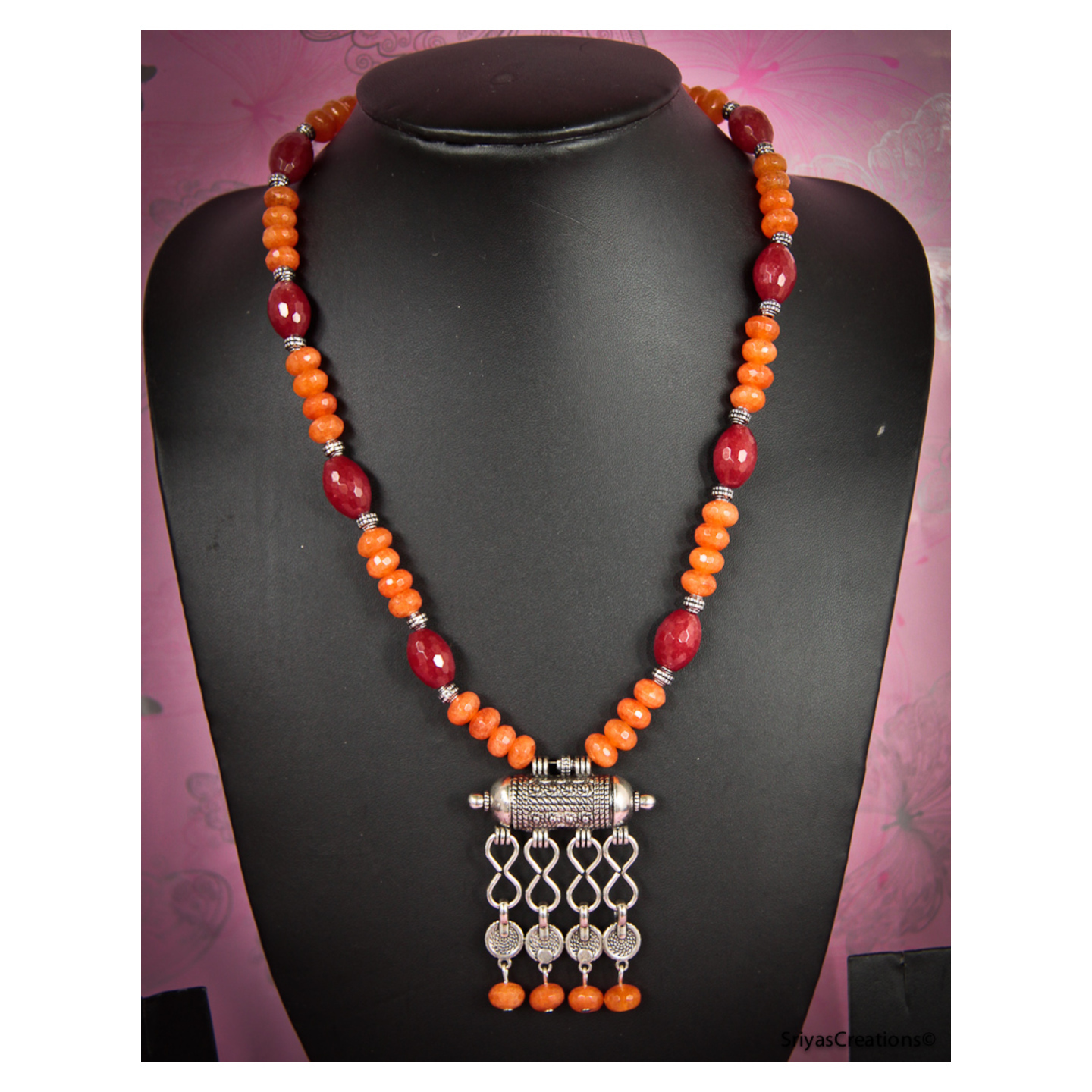 Orange & Pink Necklace set