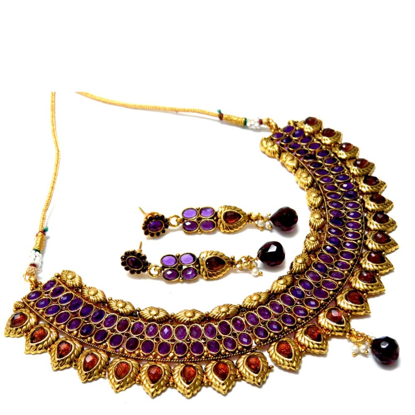 Purple Maharani Necklace Set
