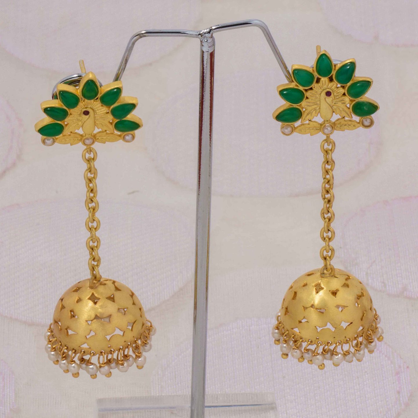 Green Long Jhumka