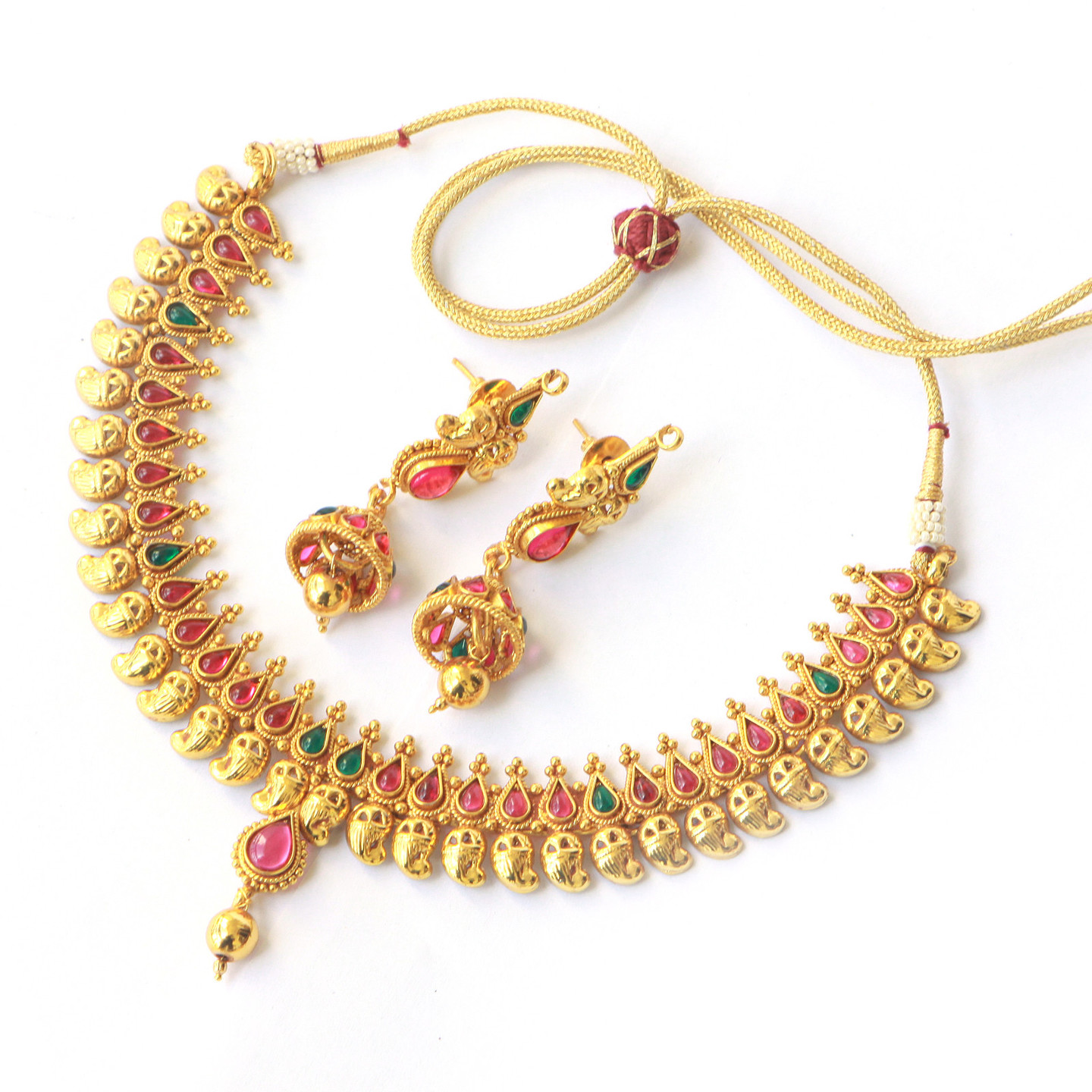 Traditional Mango Layered Teardrop Set - Multi Colour