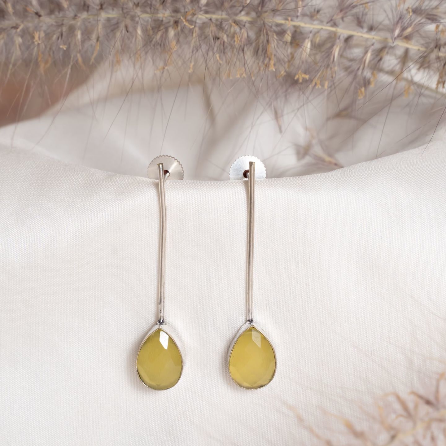 Yellow Long Drop Earring
