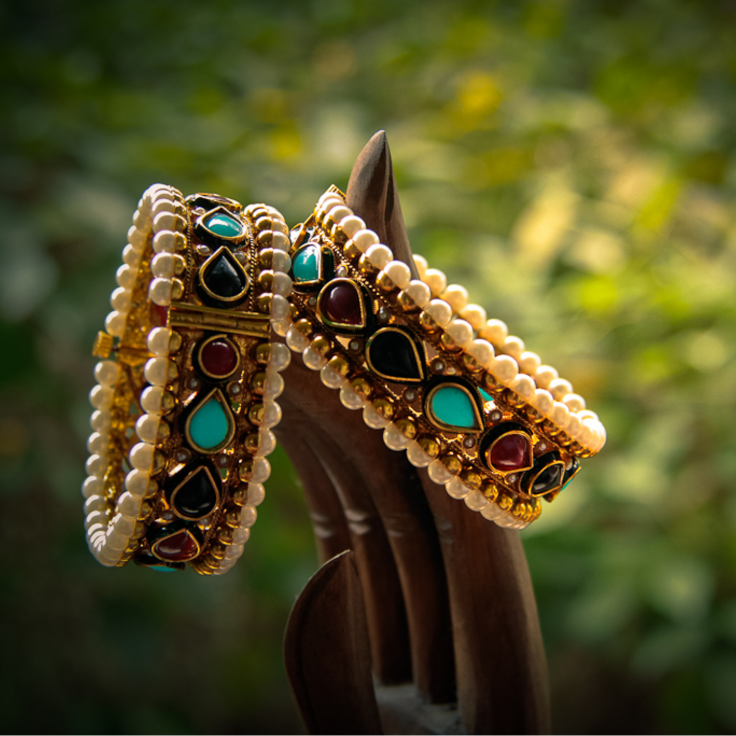 Blue Black Red Multi Festival Bangles
