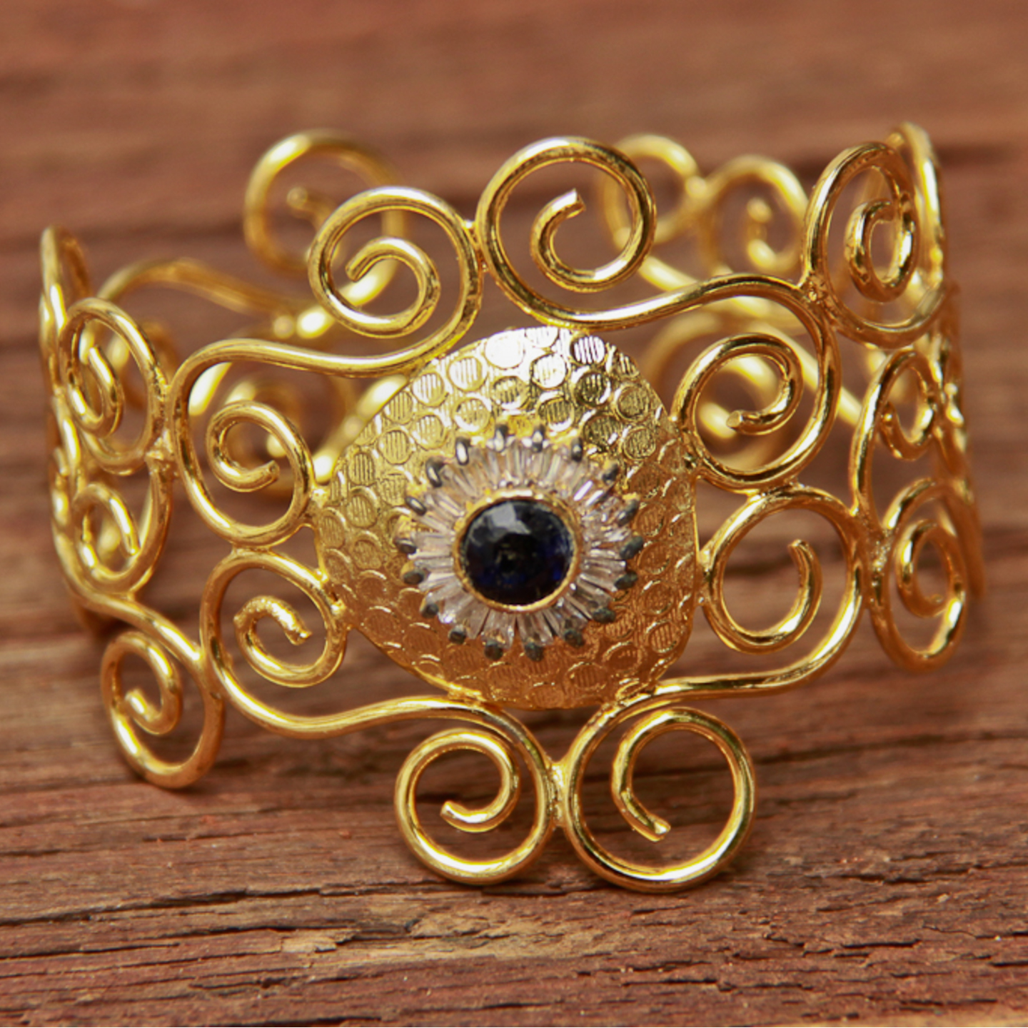Black AD Gold Light Weight Kada