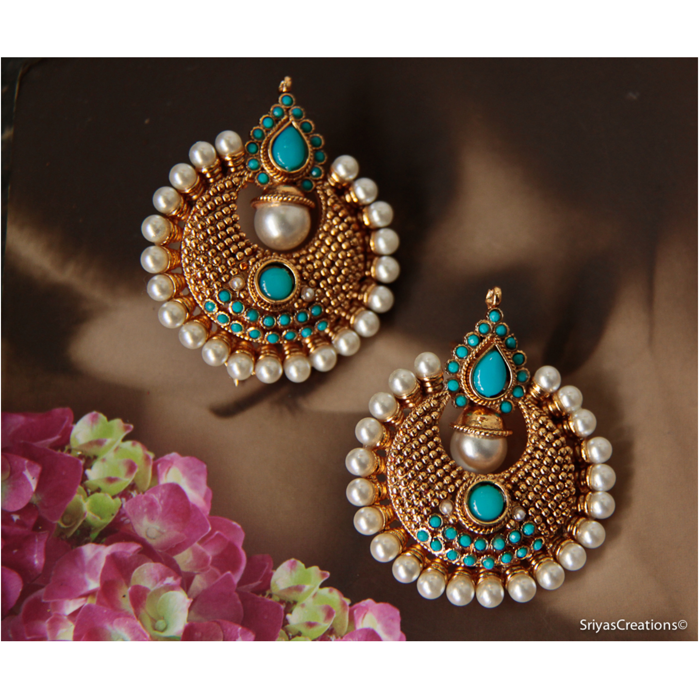Turquoise Blue Drop Moon Magic
