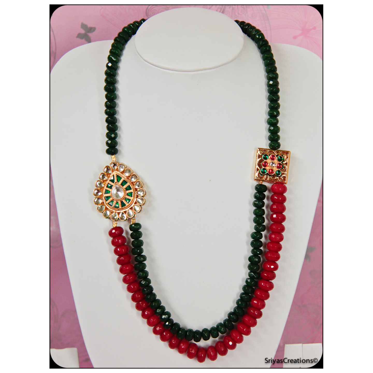 Black Magenta Moppu Neckpiece