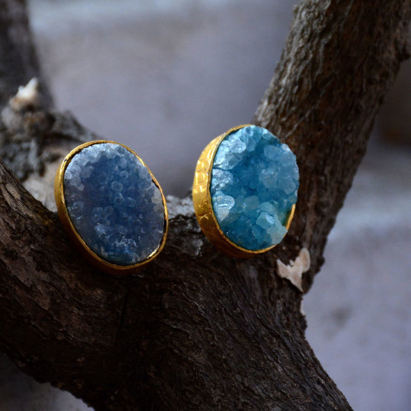 Blue Druzy Stone Top