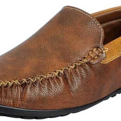 Men's Brown Loafers Boat and Casual Shoes Mocassin For Men(Brow