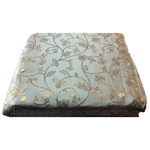 Grey Colour and Golden Floral Design Bamboo Jacquard Silk Fabric, Festival, (1 Meter)