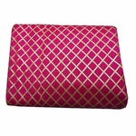 Womens Brocade Silk Fabric Gotta Patti Pattern Dress Material Pink, 1 Mtr, Free Size