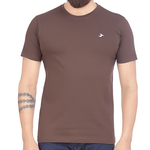 Mens Round Neck T-Shirt- Coffee Brown