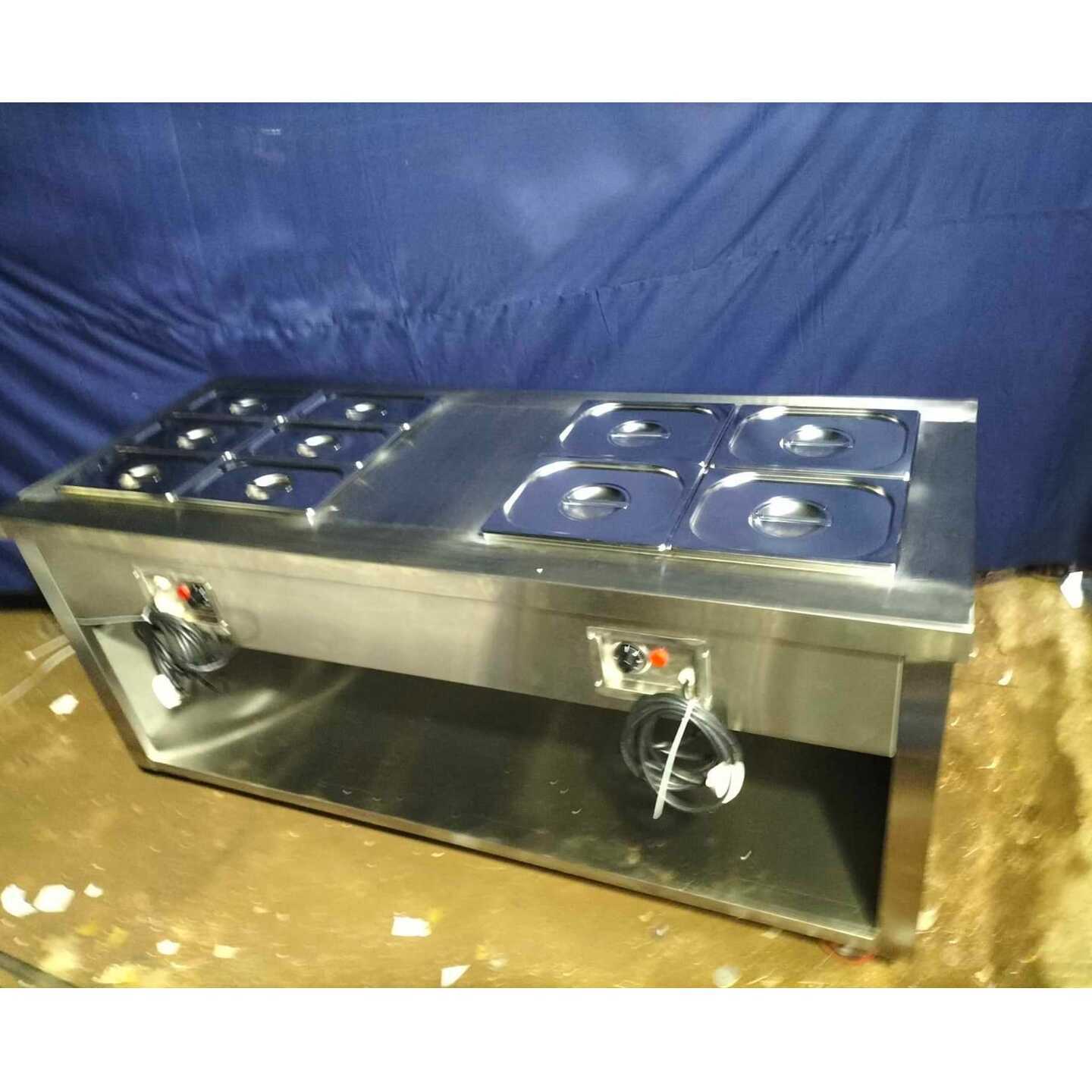 Stainless Steel 8 Containers Square Bain Marie