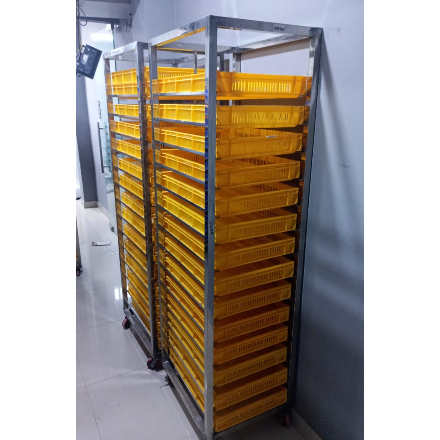 Heavy Stainless Steel Cold Room Sea Food Storage Trolley Racks