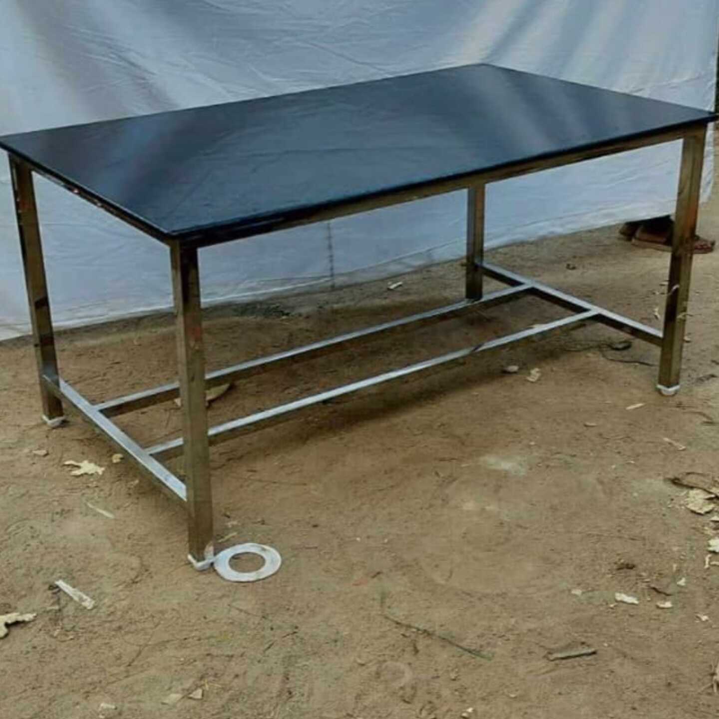 Stainless Steel Dinning Table With Granite Top