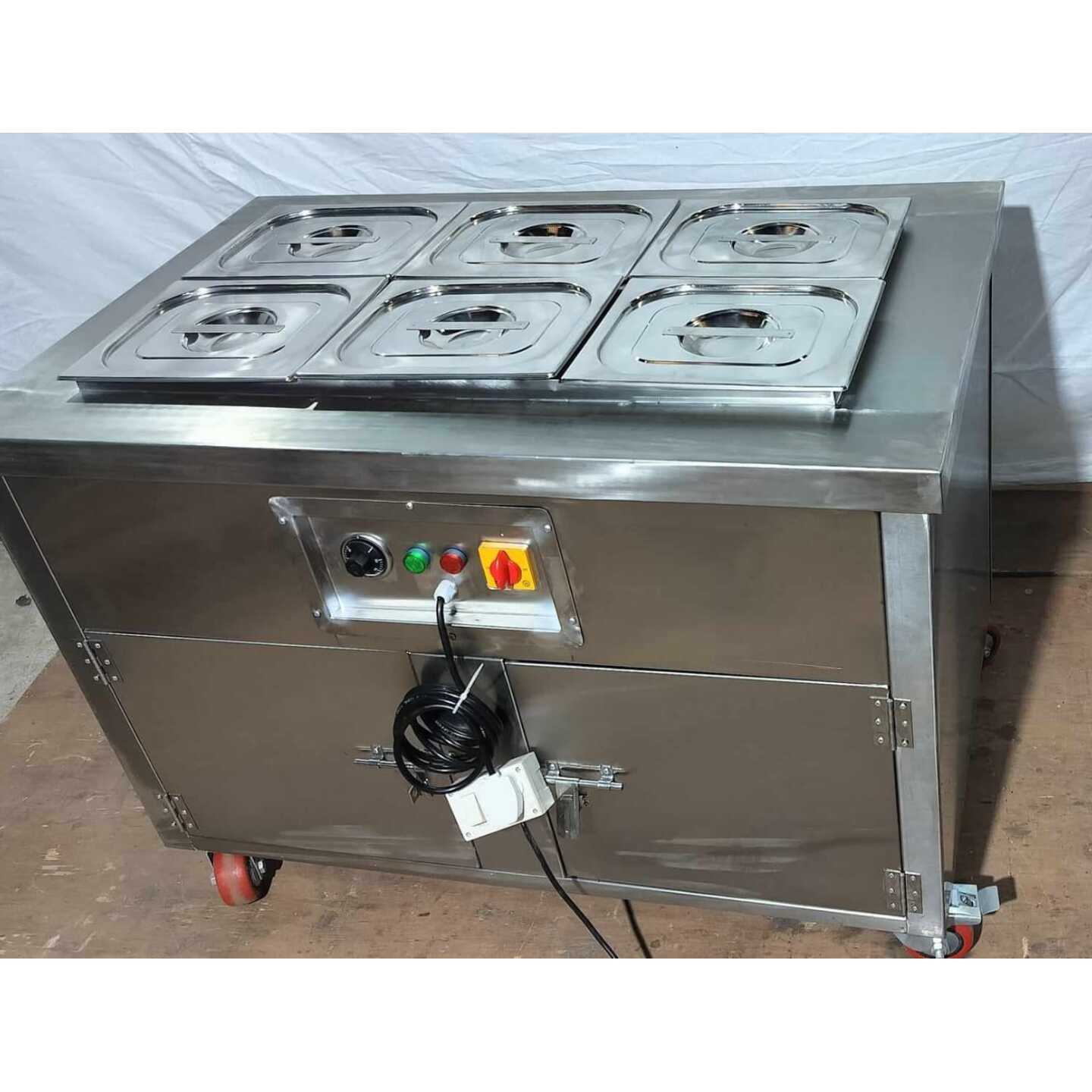 Stainless Steel 6 Containers Electric Bain Marie