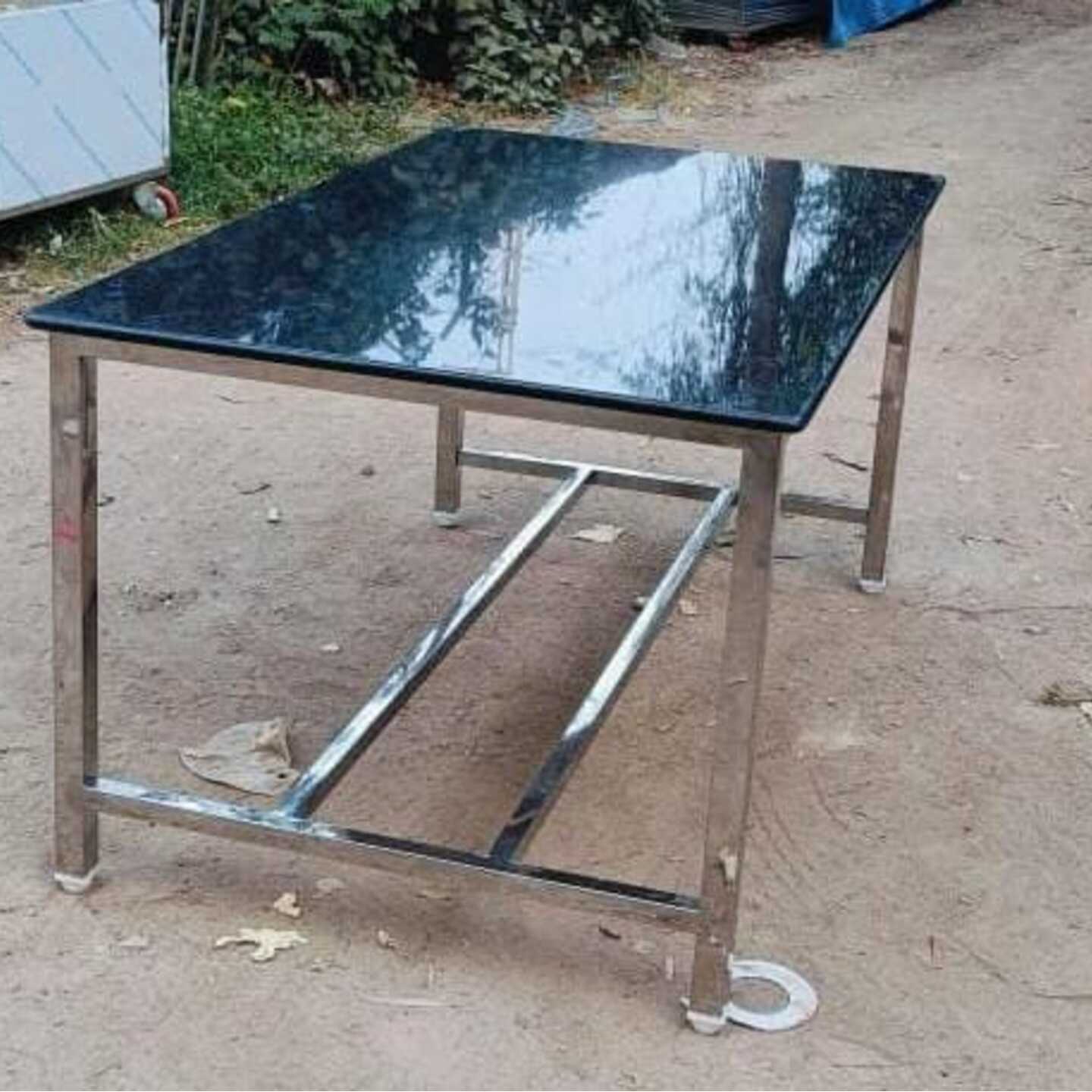 SS Dinning Table With Granite Top