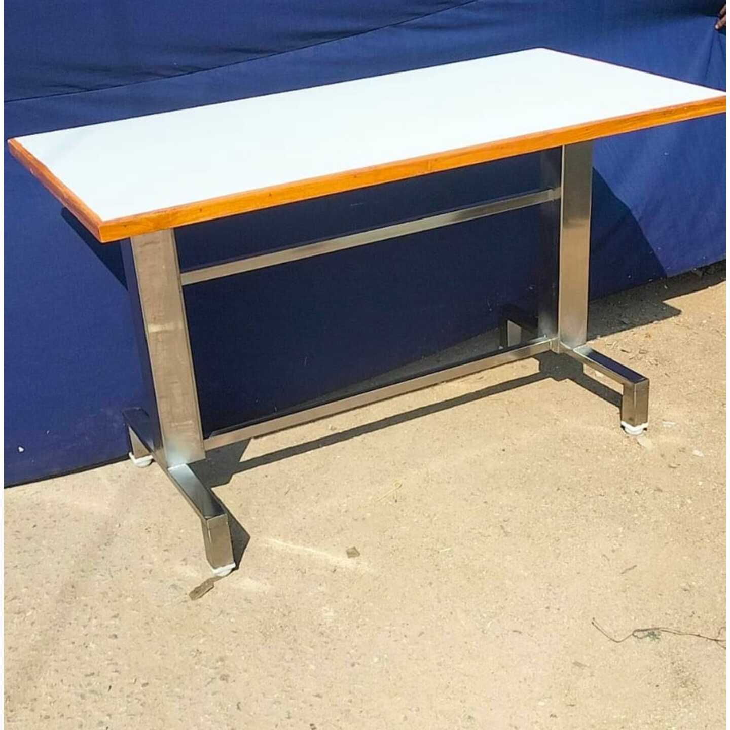 Stainless Steel Dinning Table Frame With Plywood Top