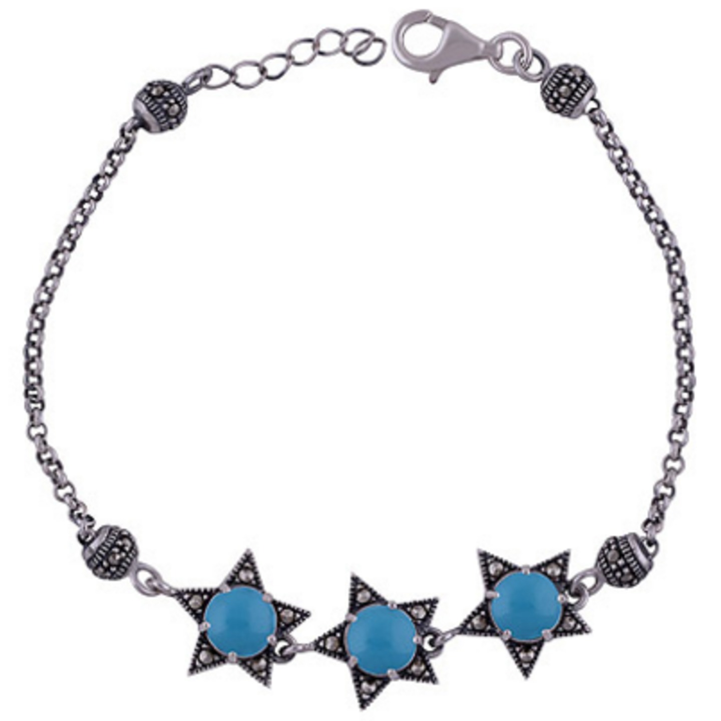The Turquoise Star Silver Bracelet