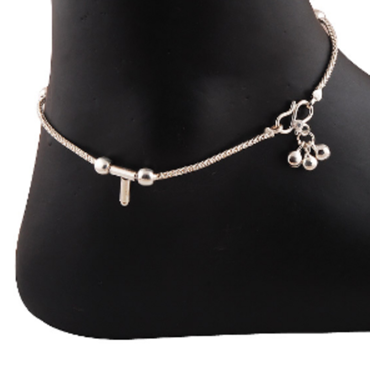 SILVER T ANKLET