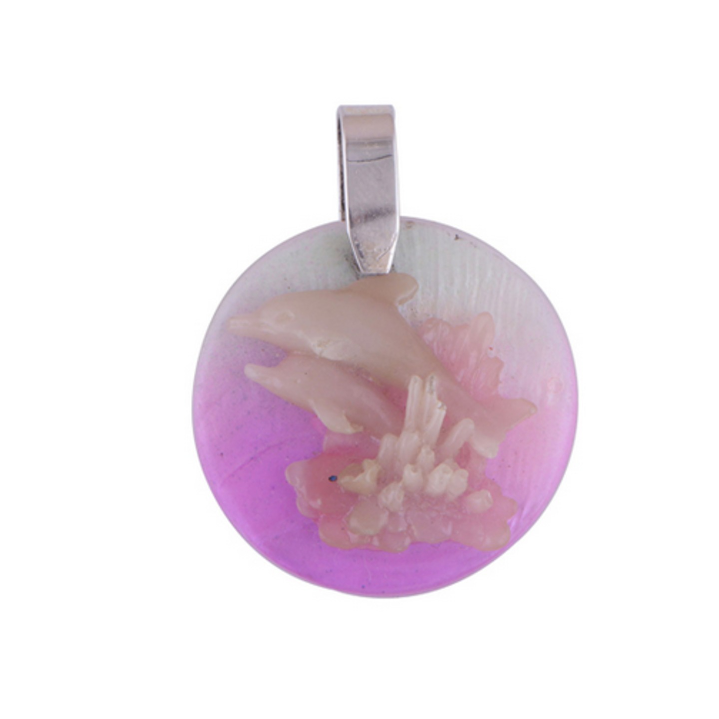 The Pink Dolphin Shell Silver Pendant