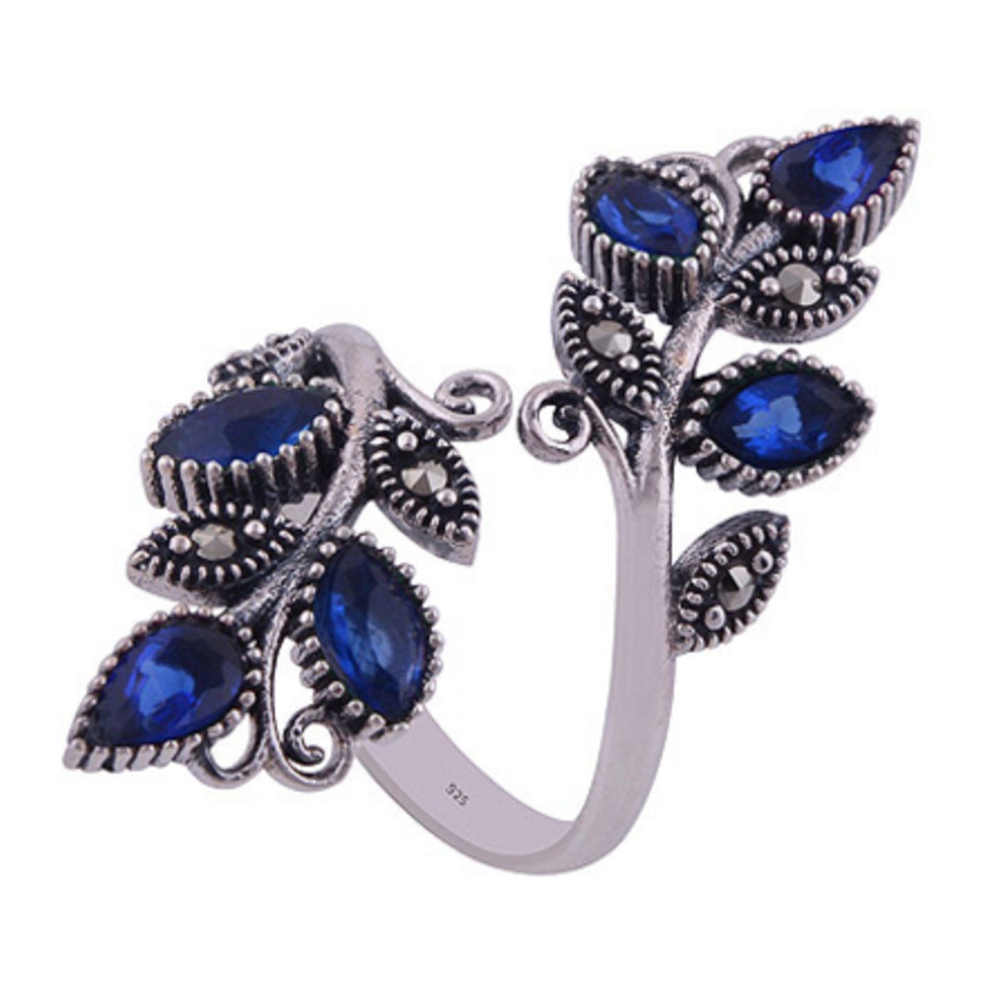 The Blue Vine Silver Ring