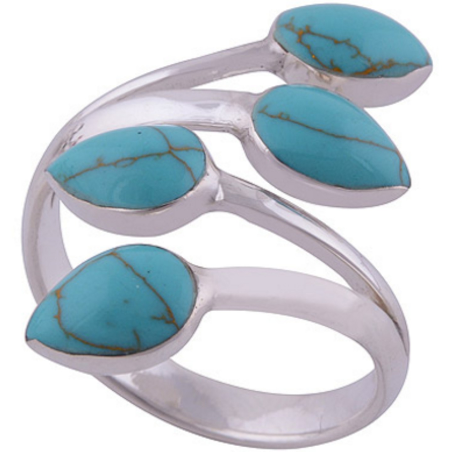 The Turquoise Bud Silver Ring