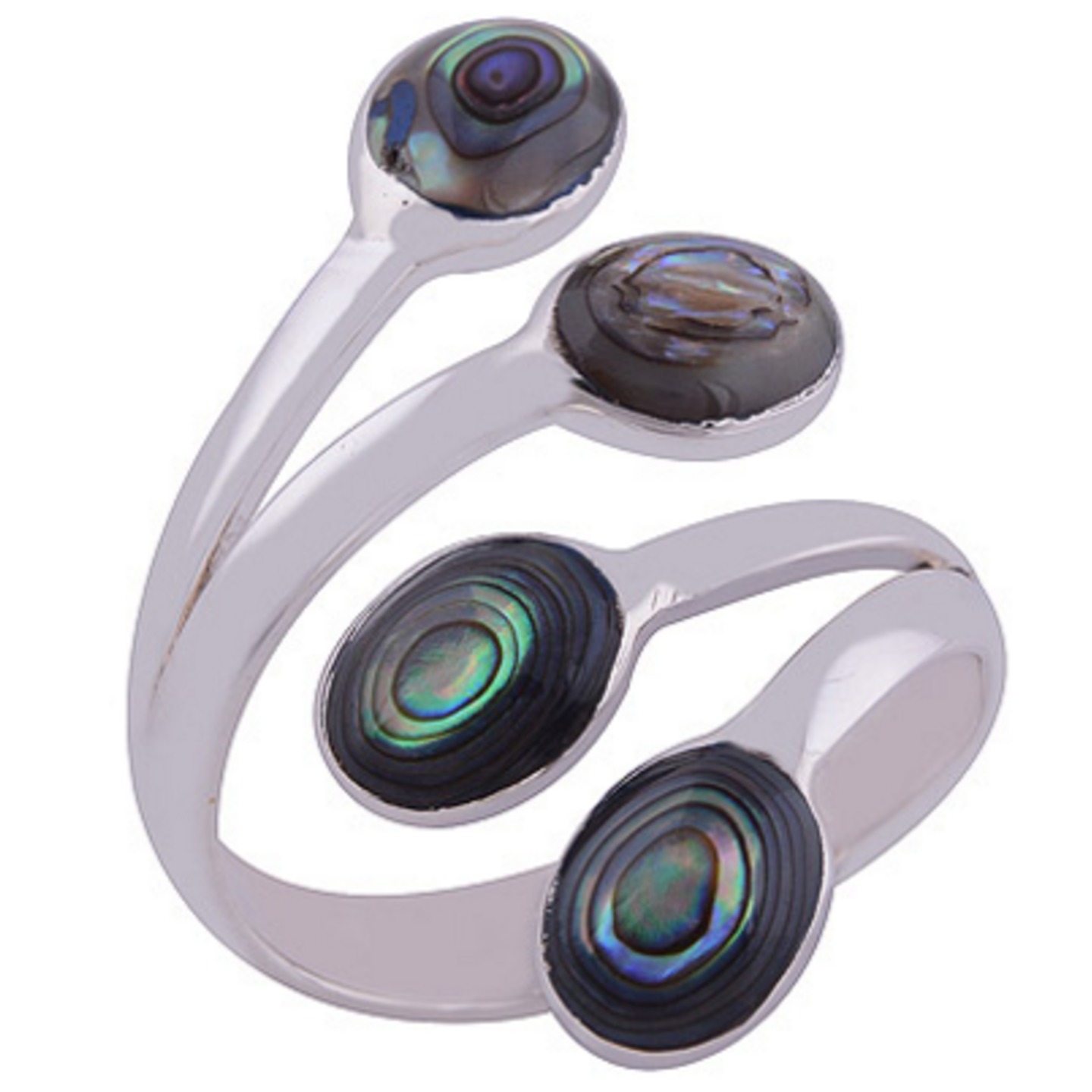 The Abalone Bud Silver Ring