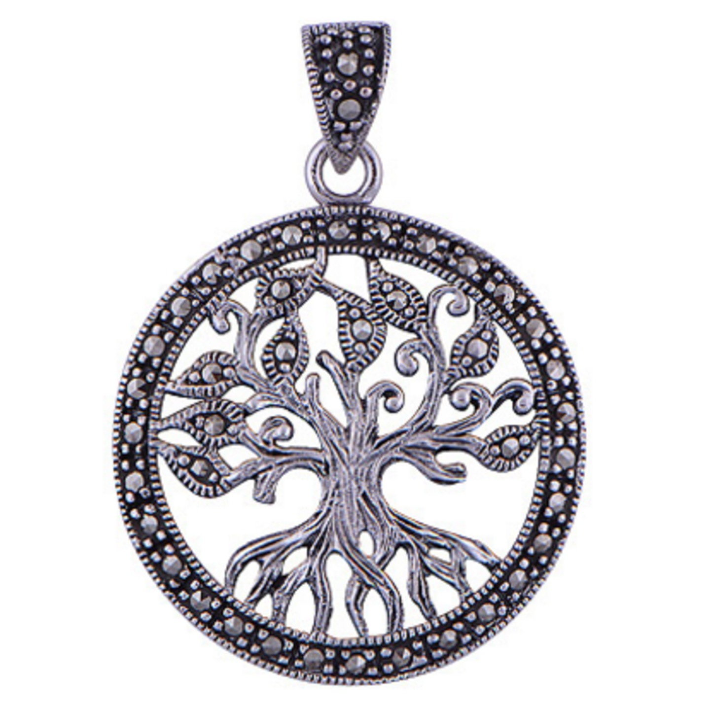 The Marcasite Tree Of Life Silver Pendant