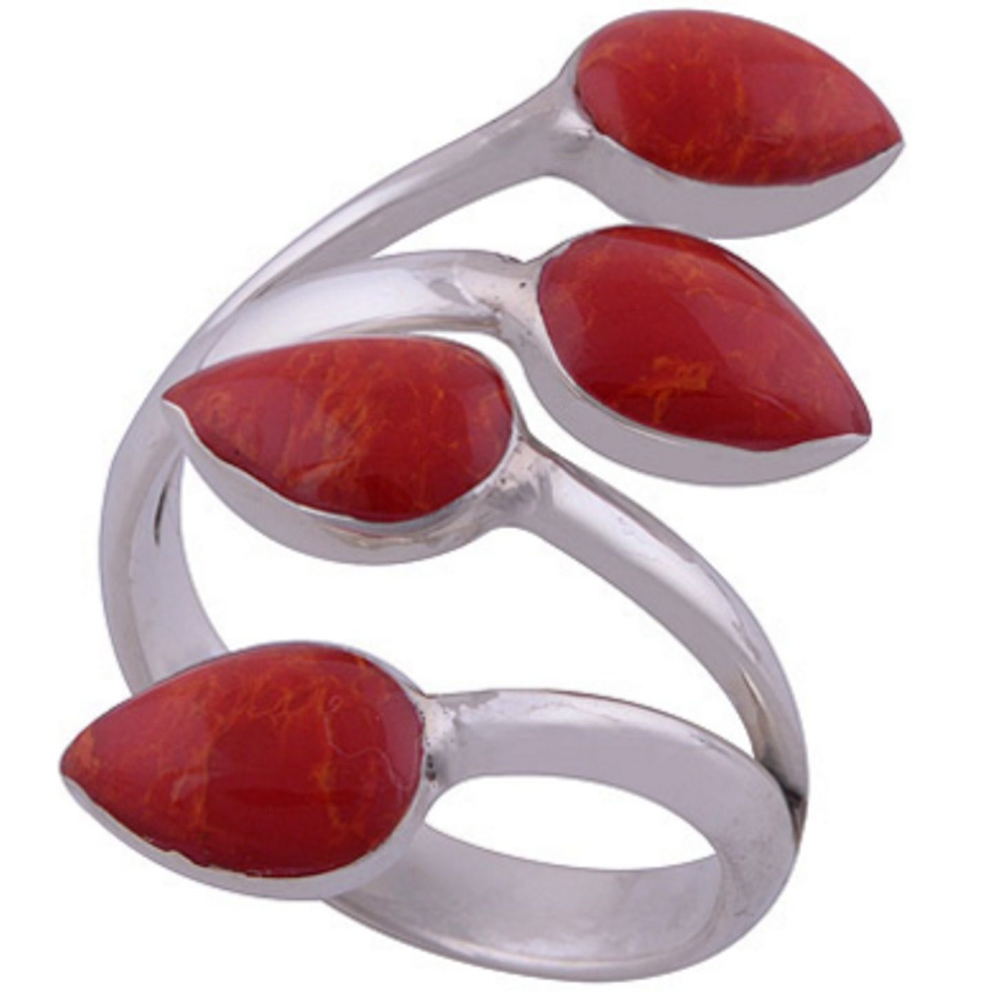 The Coral Bud Silver Ring