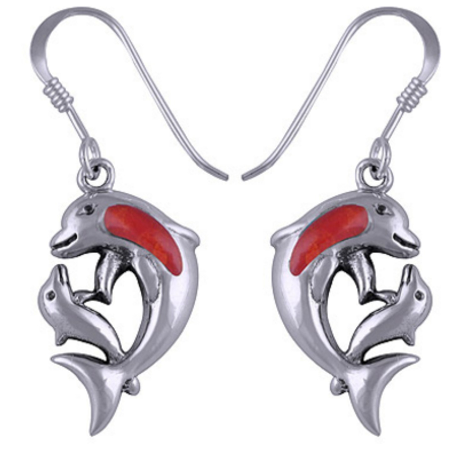 The Dolphin Silver Earring