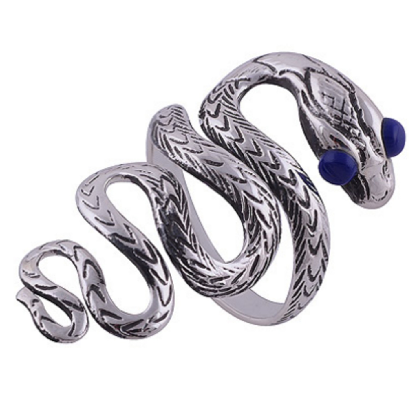 The Blue Eye Snake Silver Ring