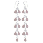 ROSE QUARTZ SILVER EARRINGS