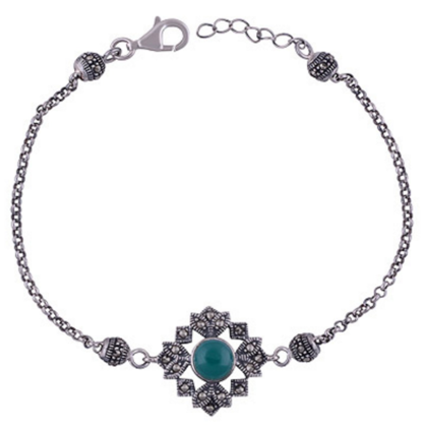 The Onyx Silver Bracelet