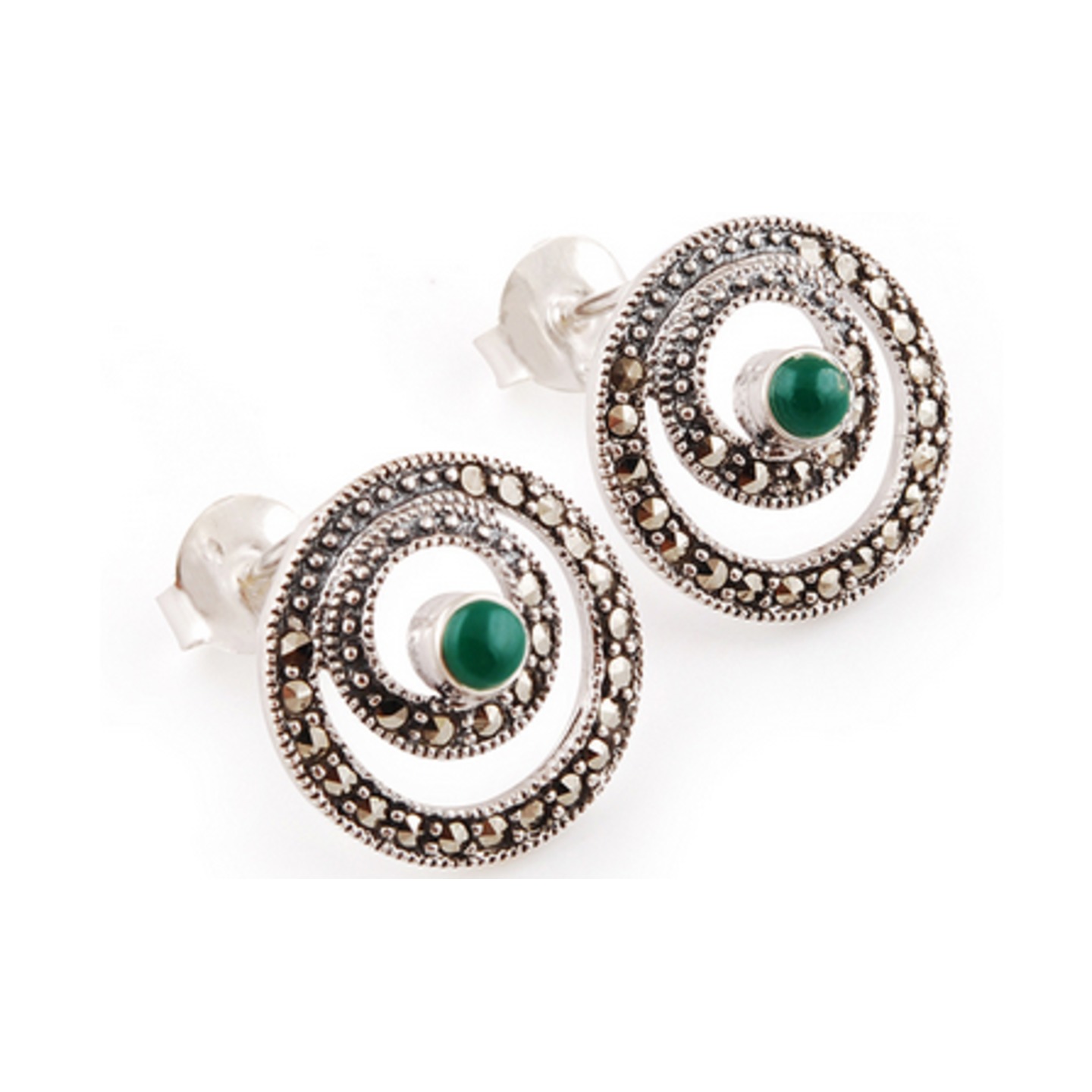The Ecliptic Marcasite Silver Studs