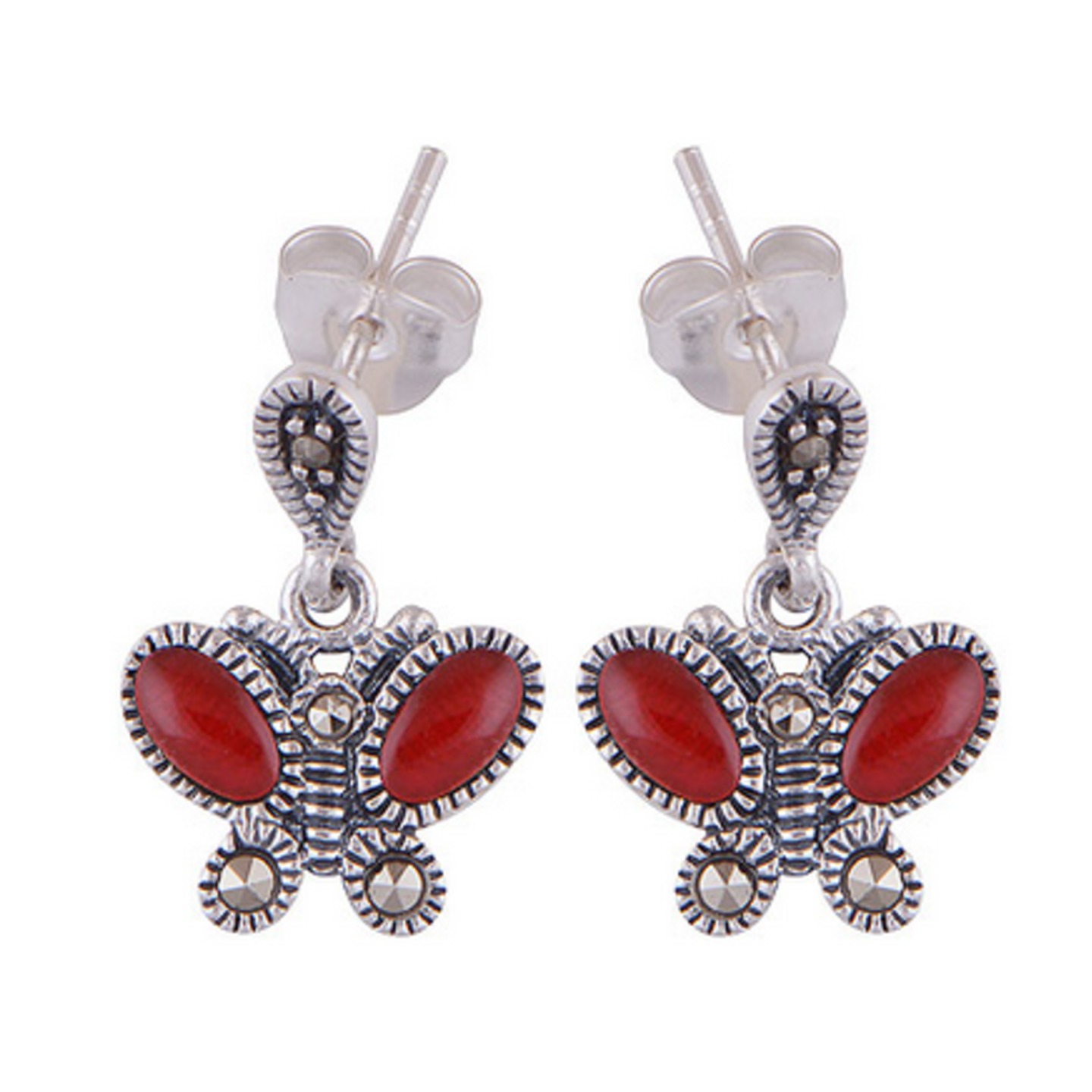 The Butterfly Marcasite Cut Stone Studs