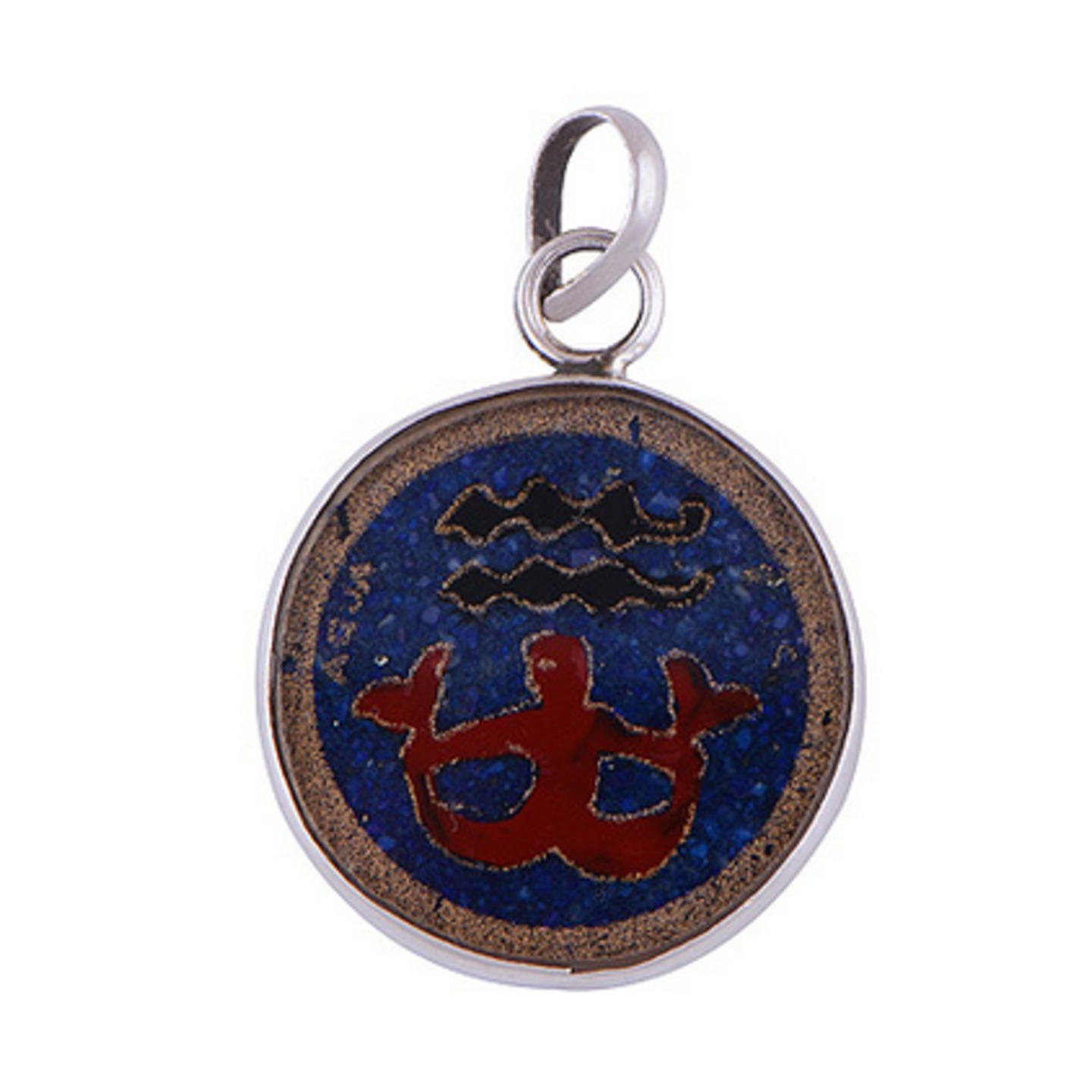 The Hand-Painted Silver Pendant