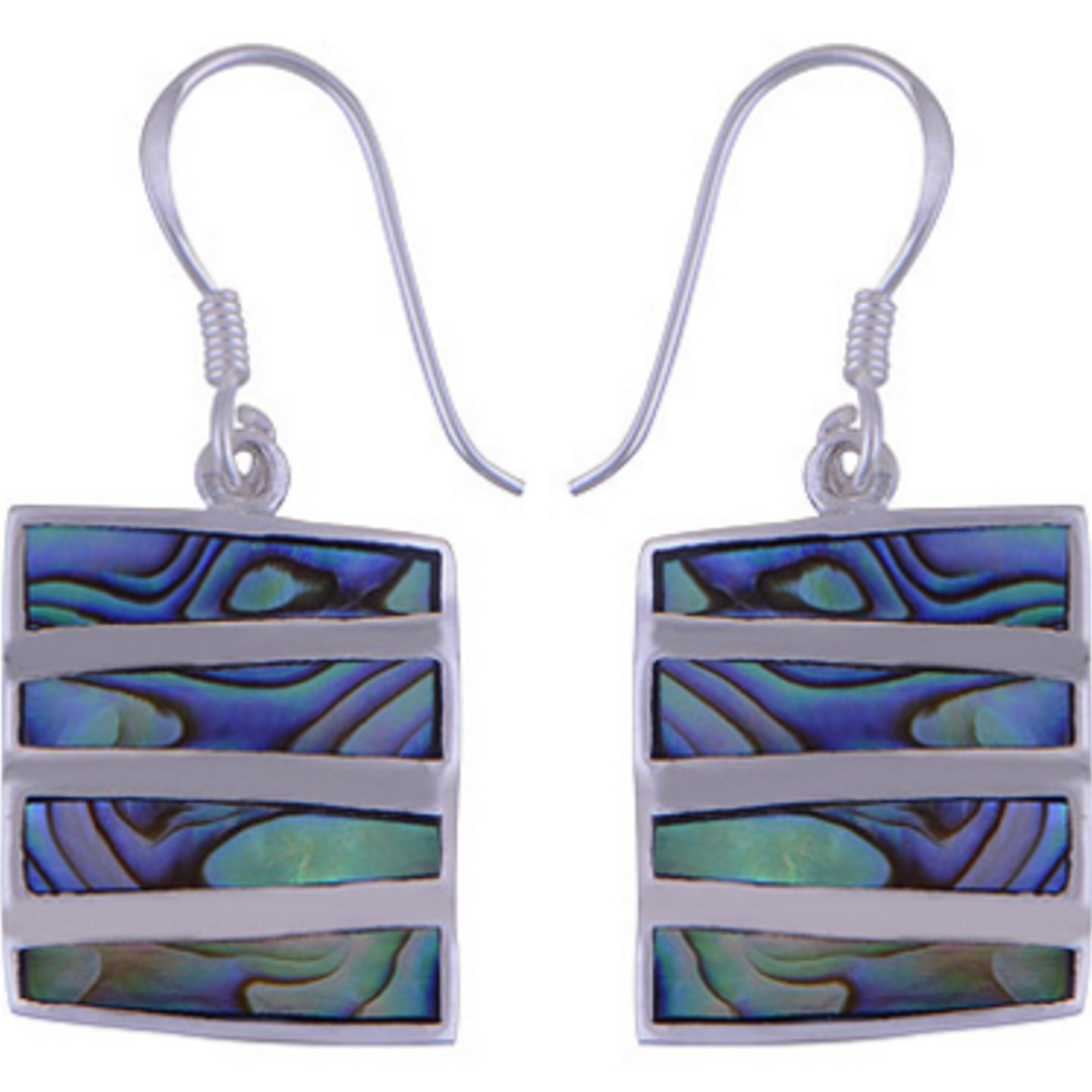 The Abalone Stack Silver Earring