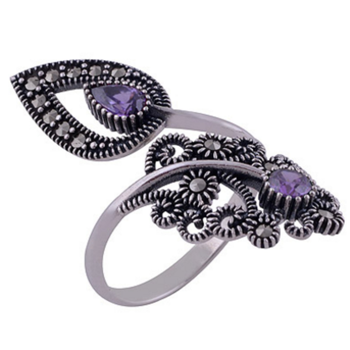The Purple Pasley Silver Ring
