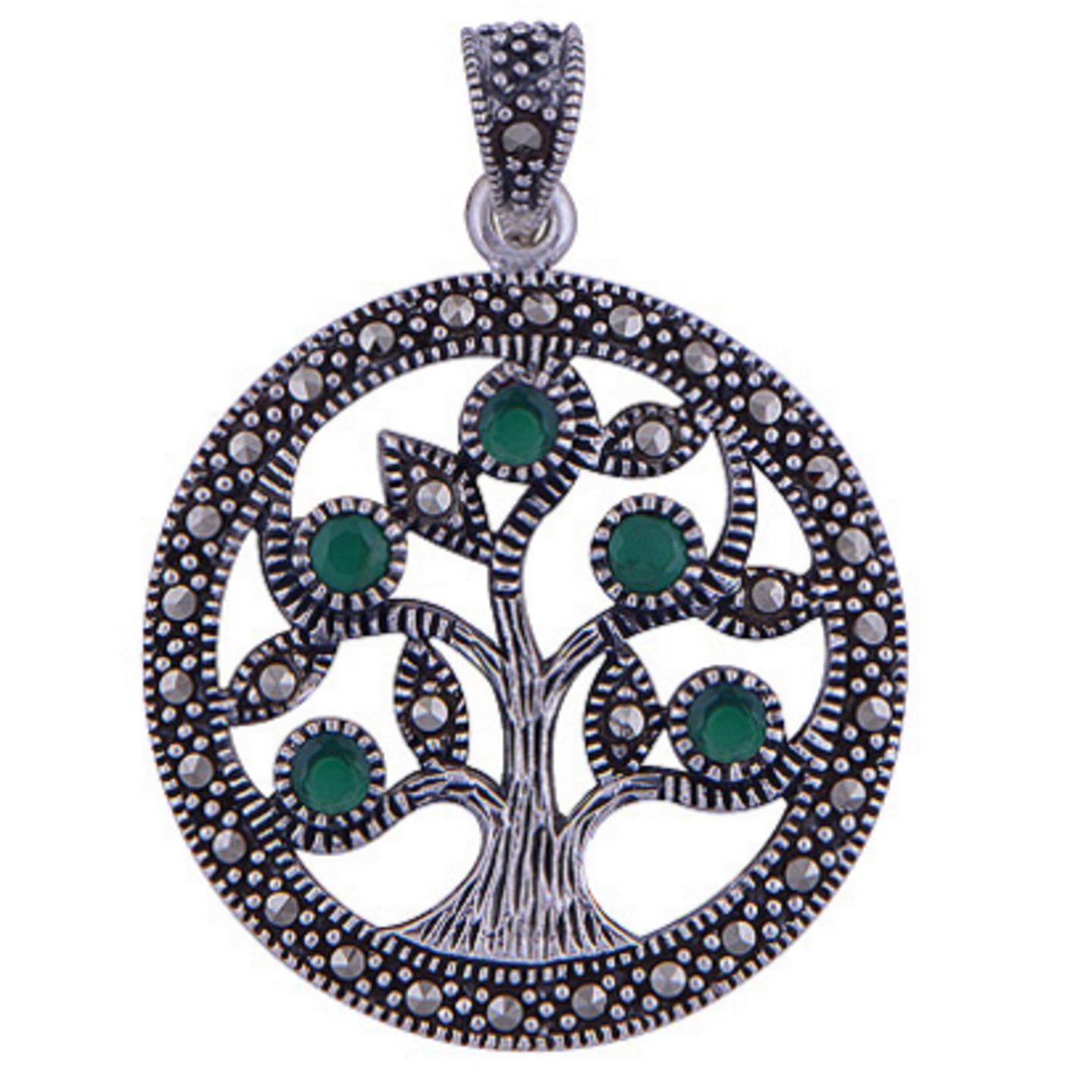 The Corundum Tree Of Life Silver Pendant