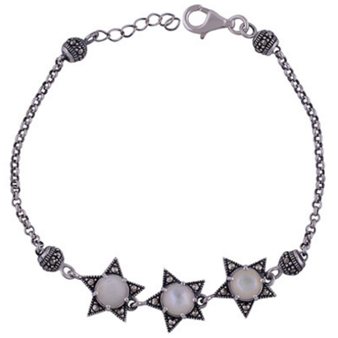 The Mother Of Pearl Silver Bracelet