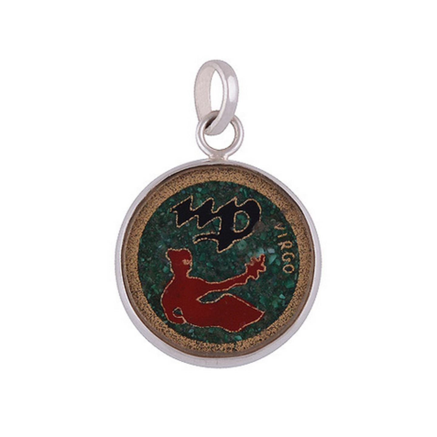 The Hand-Painted Silver Virgo Pendant