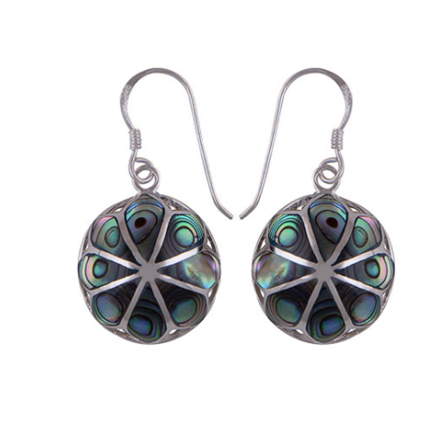 The Abalone Shell Silver Earrings