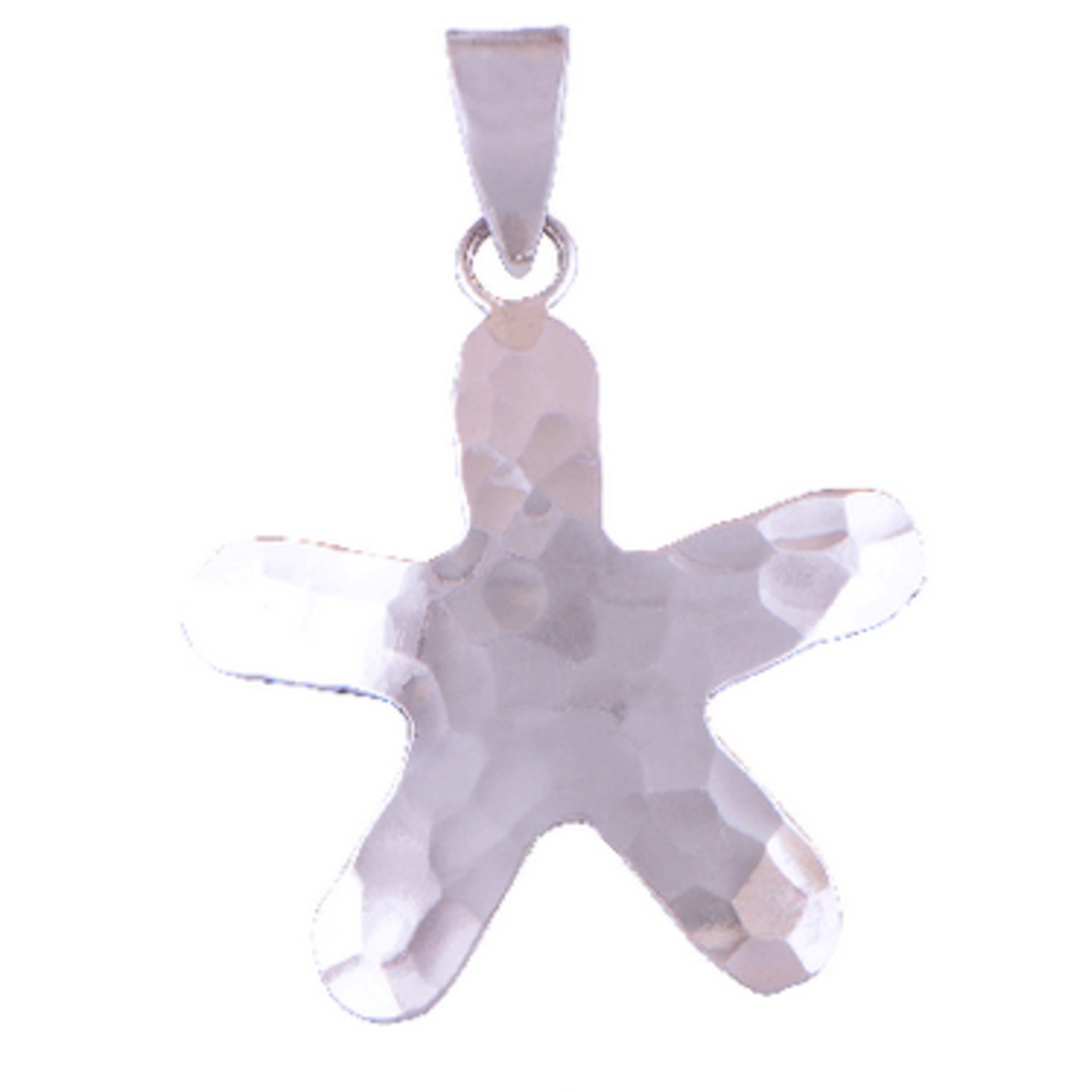 The Hammered Star Silver Pendant
