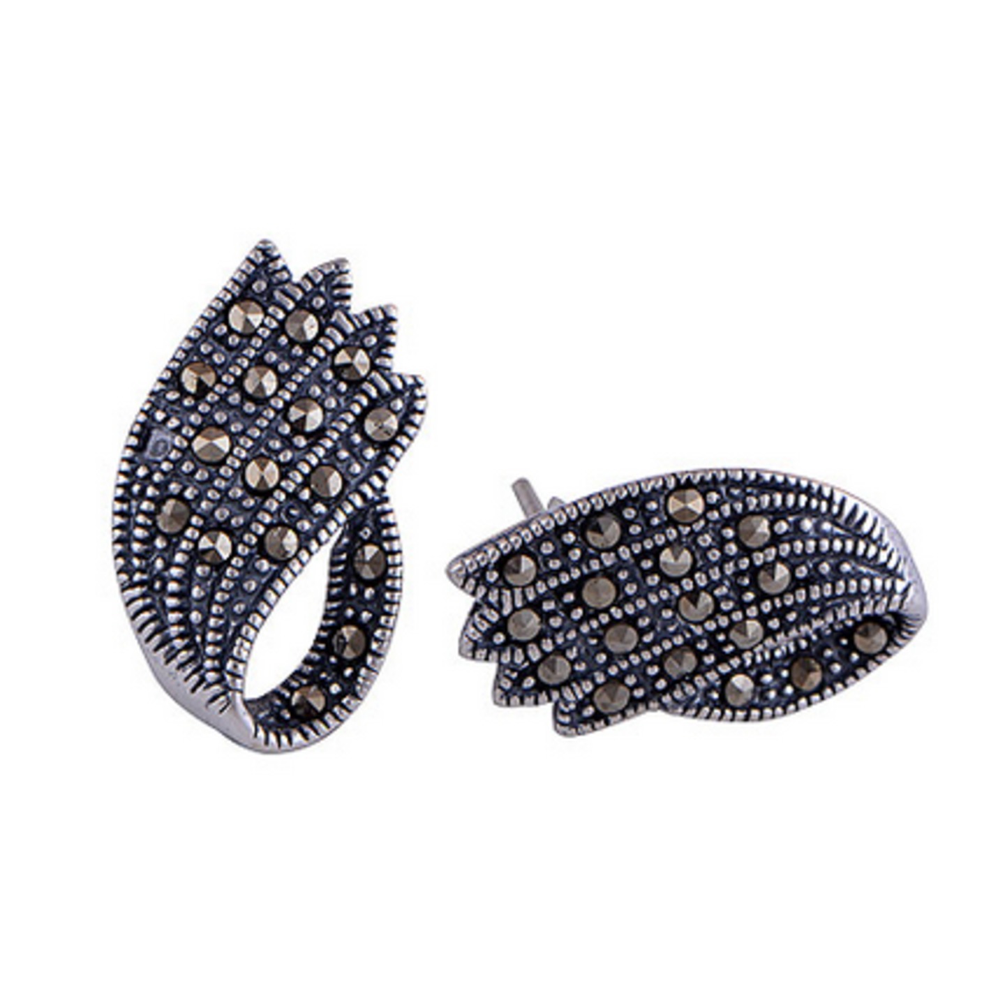 The Claw Marcasite Silver Studs