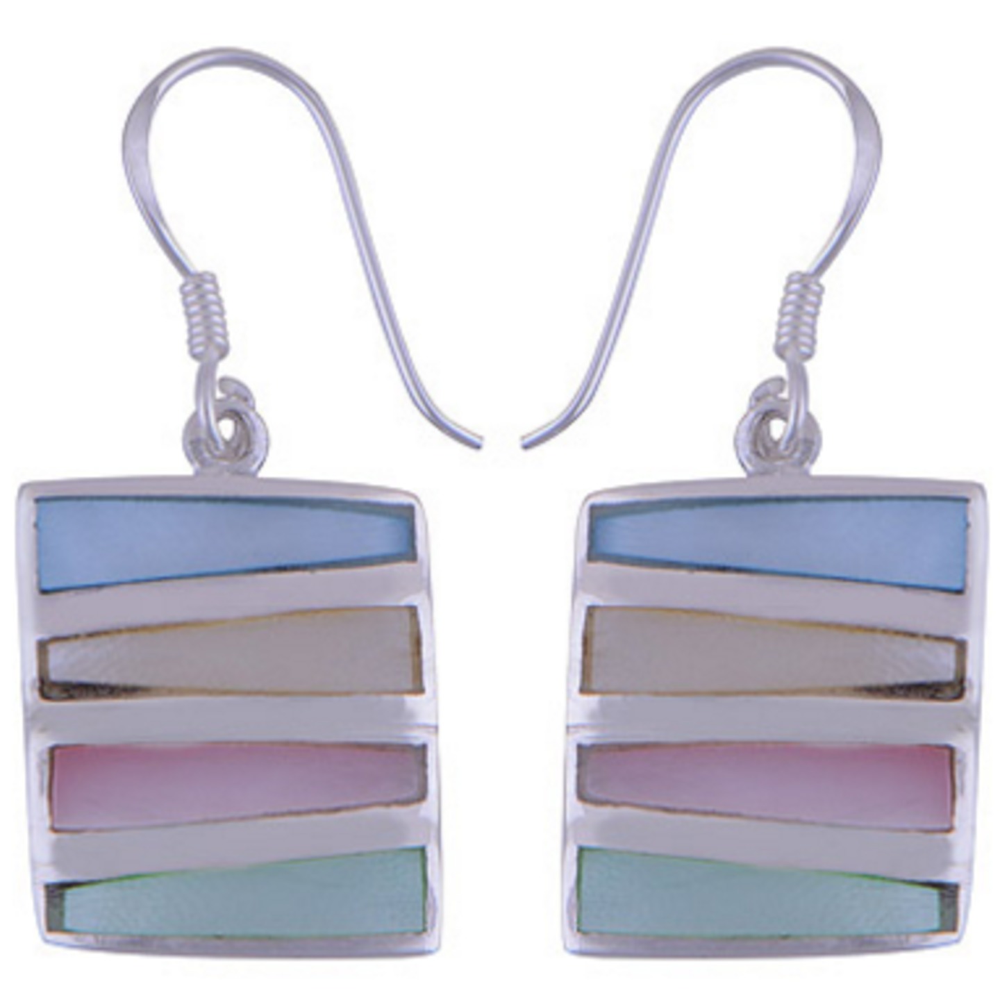 The Rainbow Shell Silver Earring