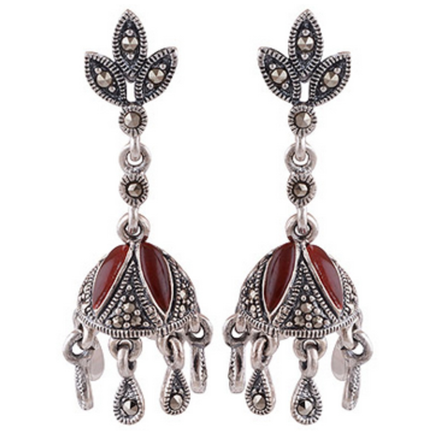 The Dome Marcasite Cut Stone Studs