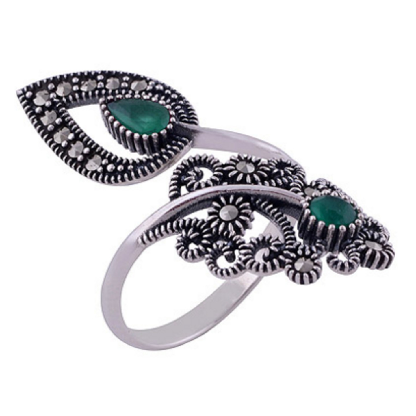 The Green Pasley Silver Ring