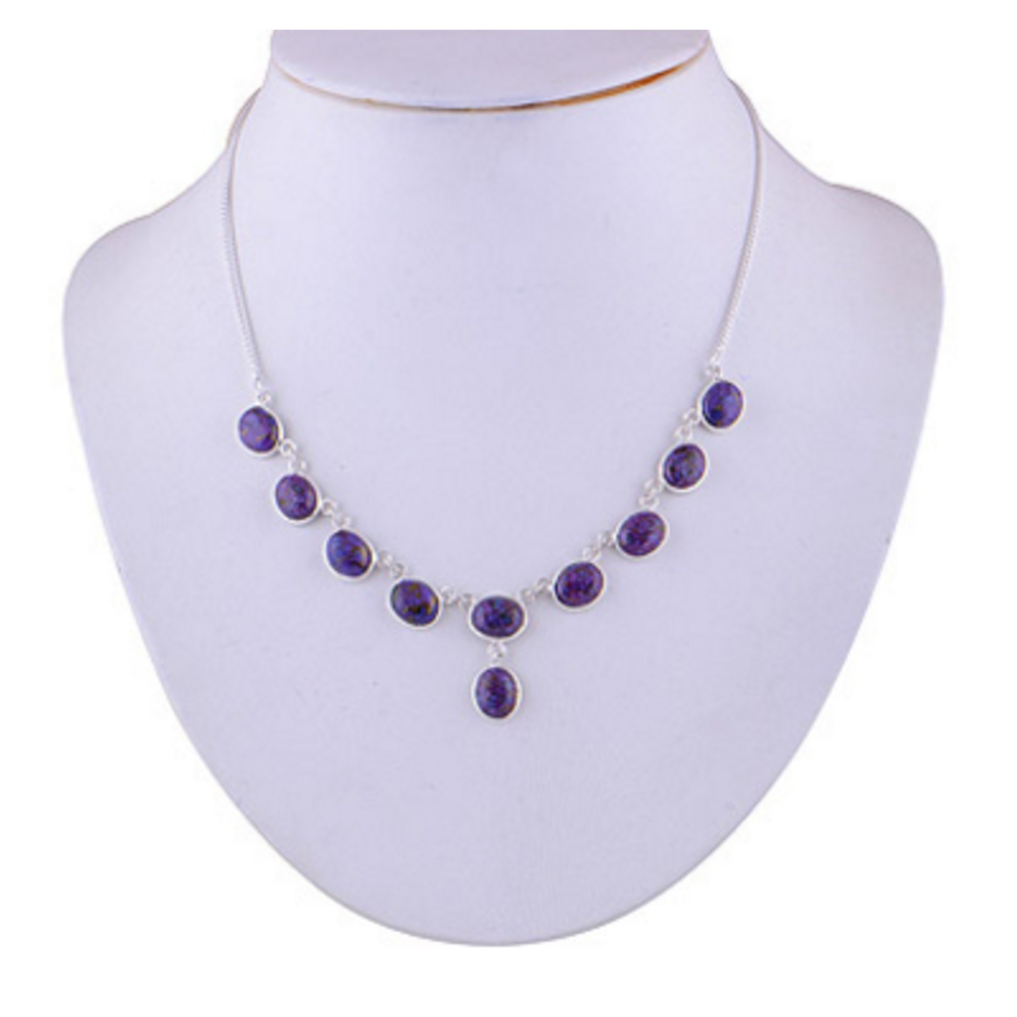 The Purple Turquoise Silver Necklace