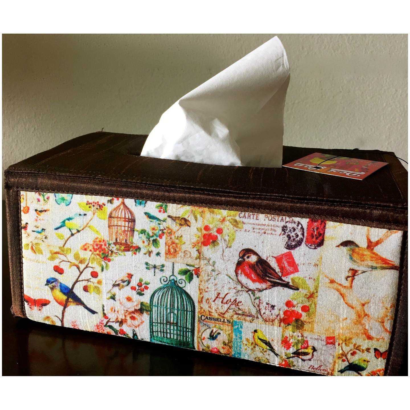 Desi Pop Birds Tissue Box Holder