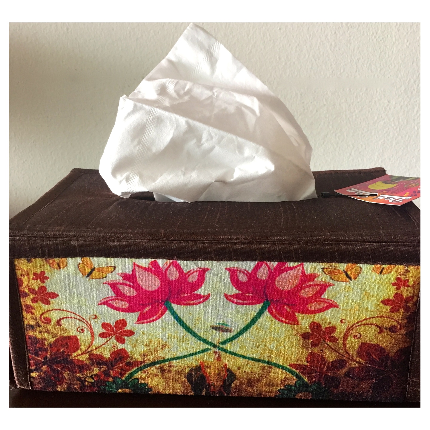 Desi Pop Lotus Tissue Box Holder