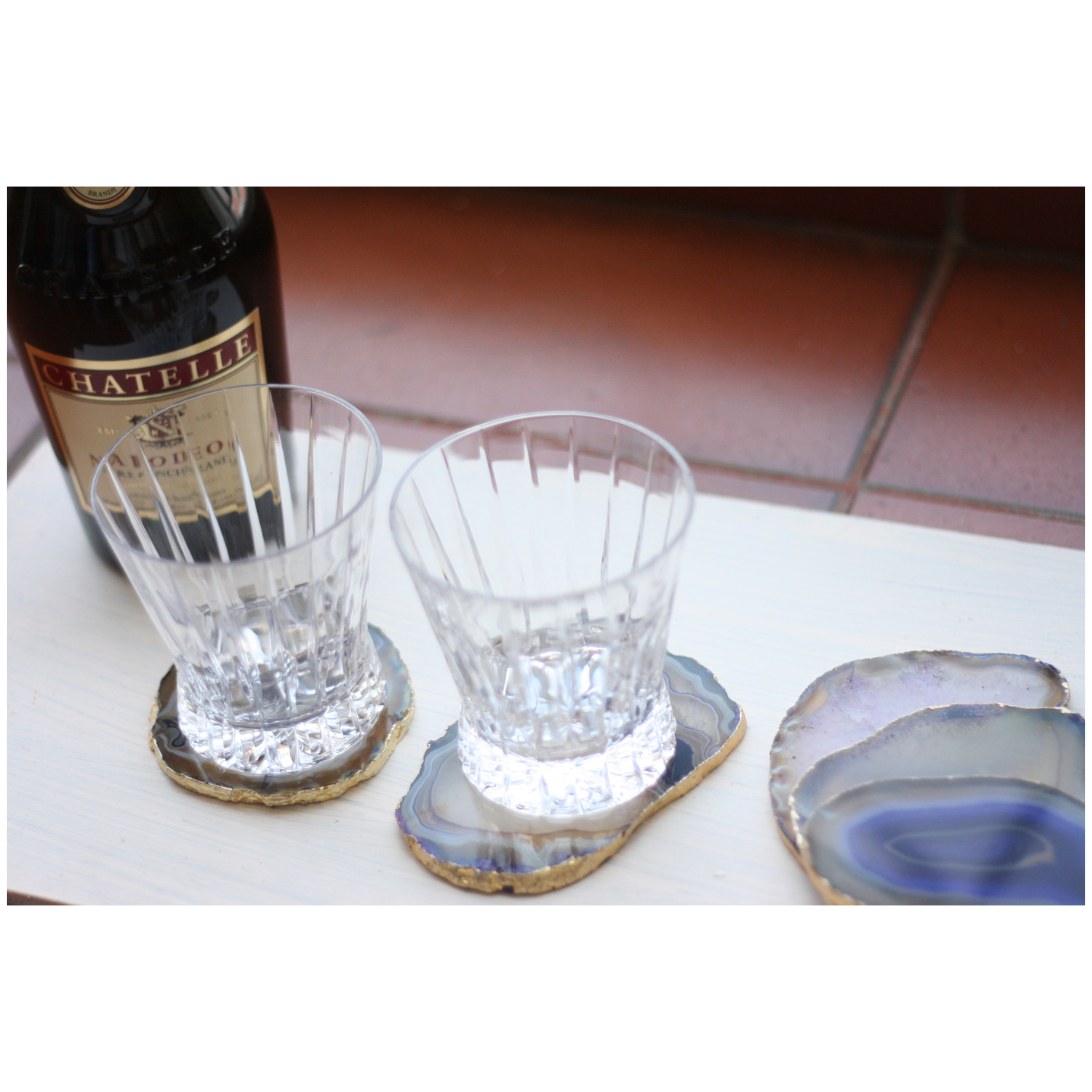 Blue Agate Coasters Set of 4 